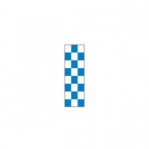 Лента идентификационная бело-синея шахматная доска