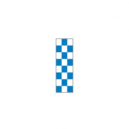 Лента идентификационная бело-синея шахматная доска