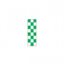 Лента идентификационная бело-зеленая шахматная доска