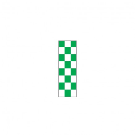 Лента идентификационная бело-зеленая шахматная доска