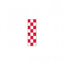 Лента идентификационная бело-красная шахматная доска
