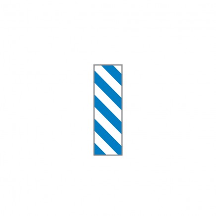 Лента идентификационная бело-синяя диагональная полоска