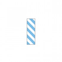 Лента идентификационная бело-голубая диагональная полоска