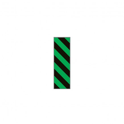 Лента идентификационная черно-зеленая диагональная полоска
