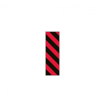 Лента идентификационная черно-красная диагональная полоска