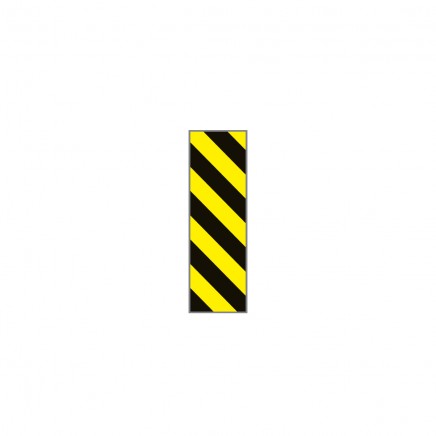 Лента идентификационная черно-желтая диагональная полоска