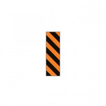 Лента идентификационная черно-оранжевая диагональная полоска