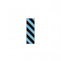 Лента идентификационная черно-голубая диагональная полоска