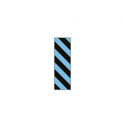 Лента идентификационная черно-голубая диагональная полоска