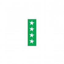 Лента идентификационная зеленый фон, белая звезда